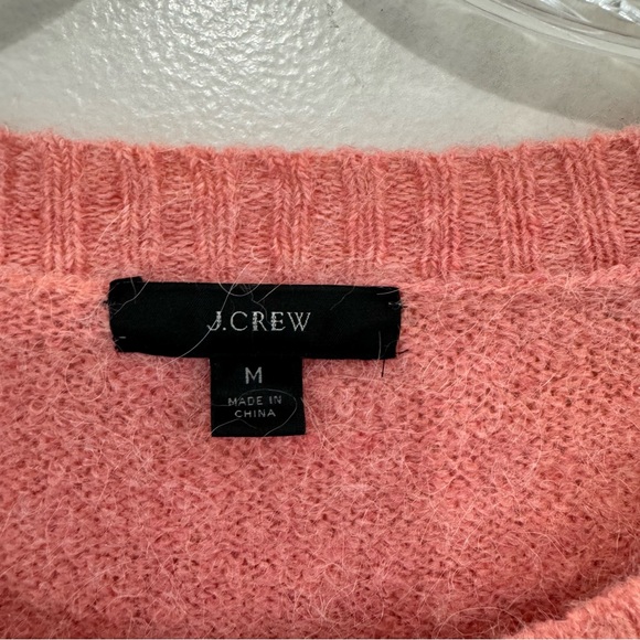 J Crew Alpaca Merino Wool Crewneck Stripe Pink/Blue sweater AK162 Sz Medium - Picture 10 of 11